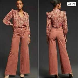 Pilcro Women's Wide Leg Jeans in Warm Brown